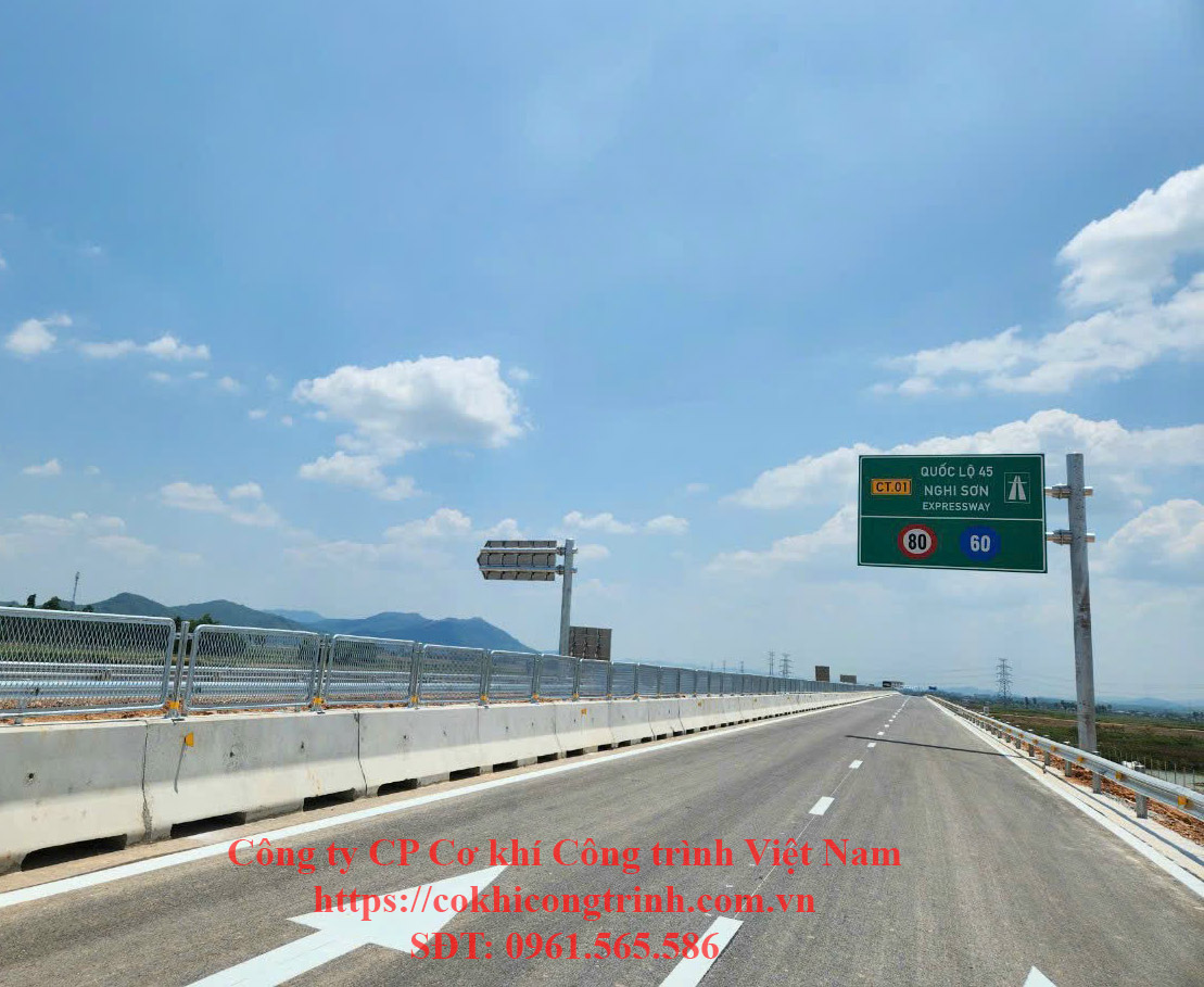 Kích thước biển báo chỉ dẫn đường cao tốc QL45 Nghi Sơn